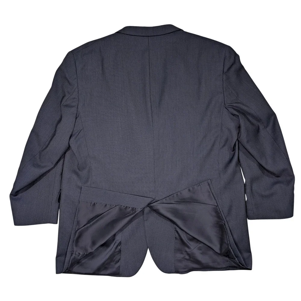 Jos A Bank Travelers Collection Navy Blue 100% Wool Blazer Sport Coat‎ 48L